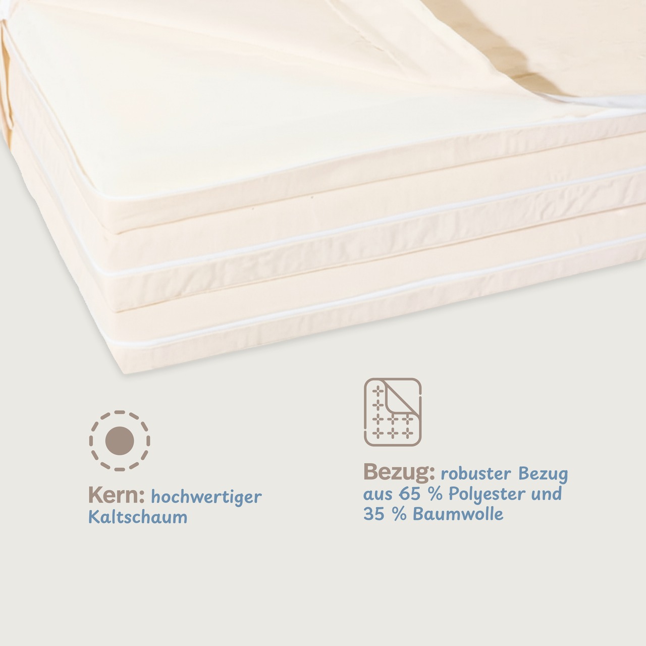 Luxusgästebettmatratze in 80x195cm