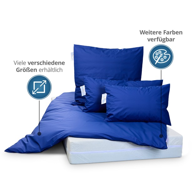 wasserdichter Inkontinenz Bettdeckenbezug abwischbar in blau