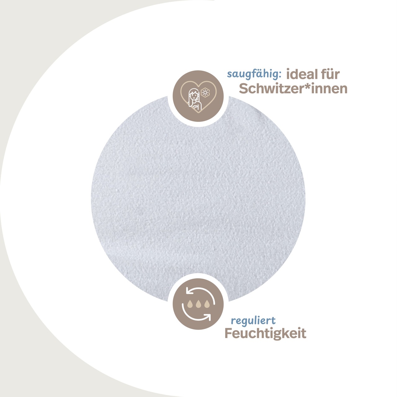 Feinflanell Schutzbezug für Stillkissen aus Baumwolle